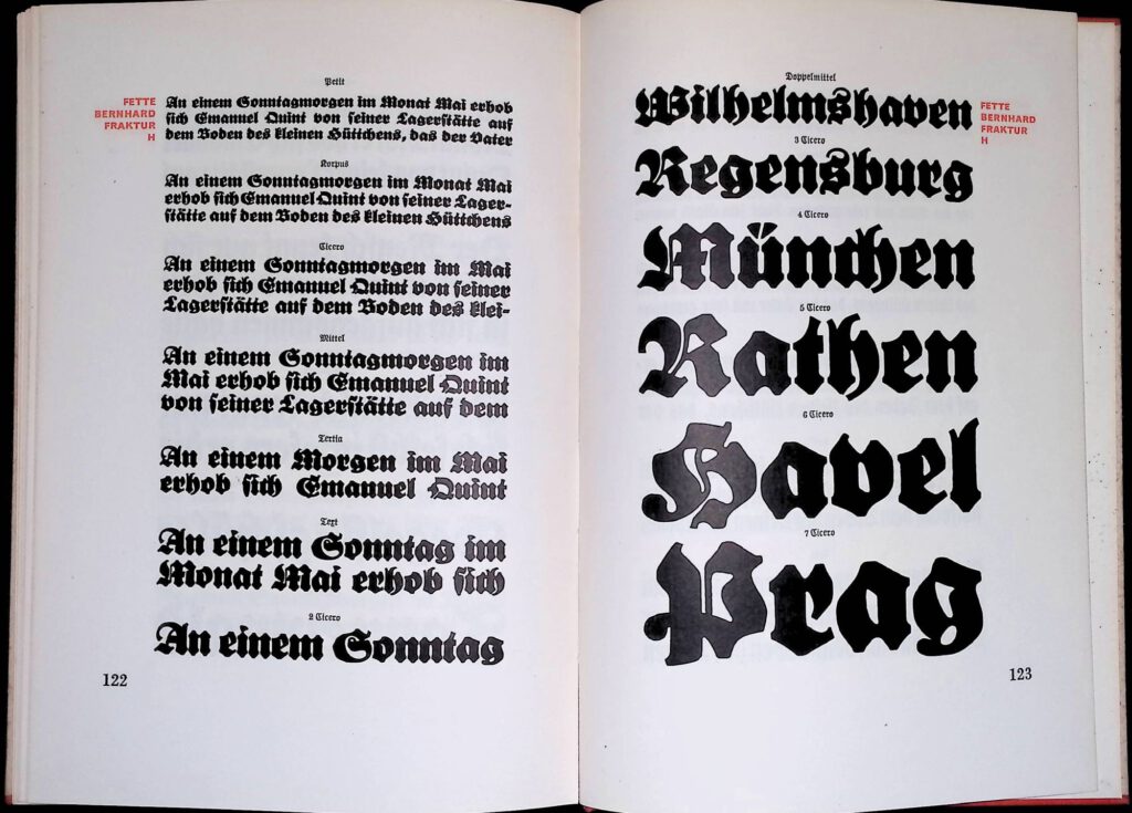 Die Frakturschriften der Offizin Haag-Drugulin AG. Leipzig: Offizin Haag-Drugulin, 1935