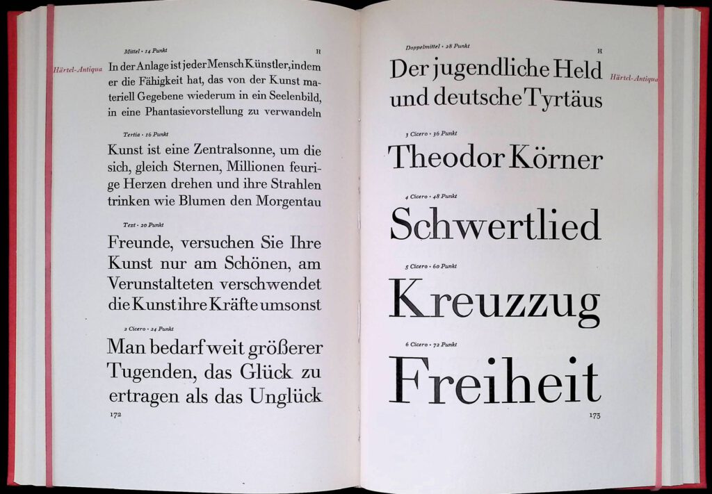 Die Schriftproben des volkseigenen Betriebes Offizin Andersen Nexö. Erster Nachtrag. Leipzig: Offizin Andersen Nexö, 1957