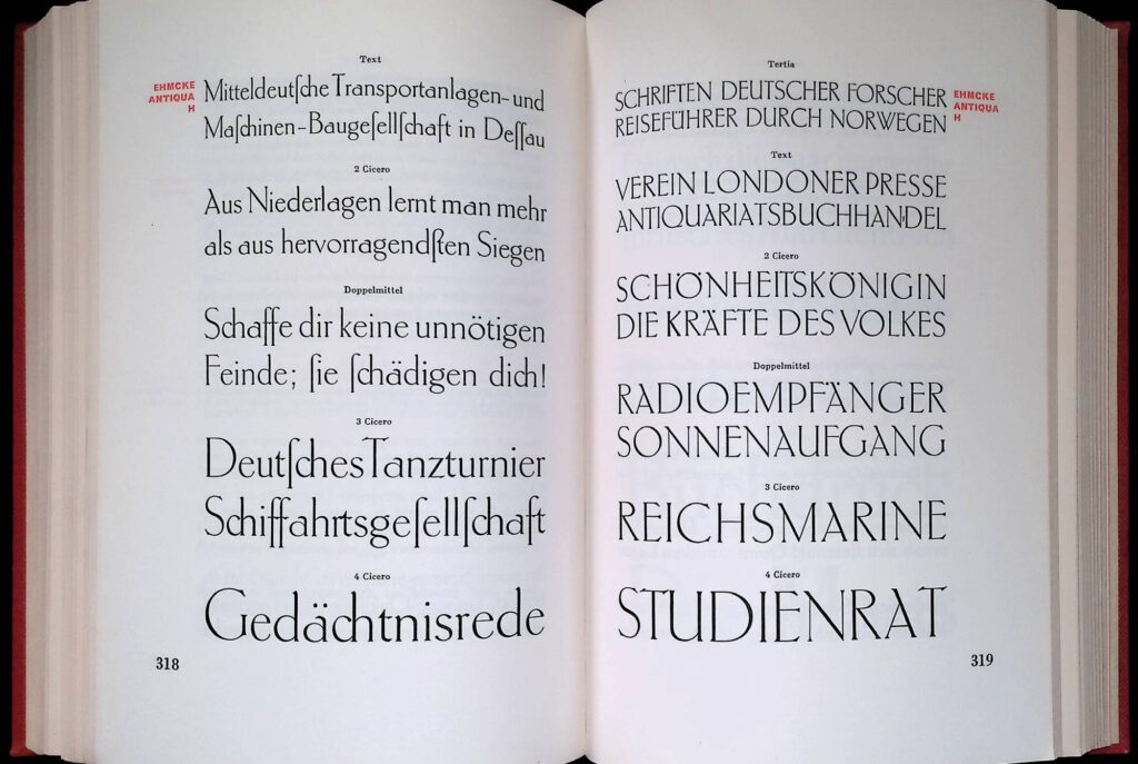 Die Schriftproben der Offizin Haag-Drugulin. Leipzig: Offizin Haag-Drugulin, 1936