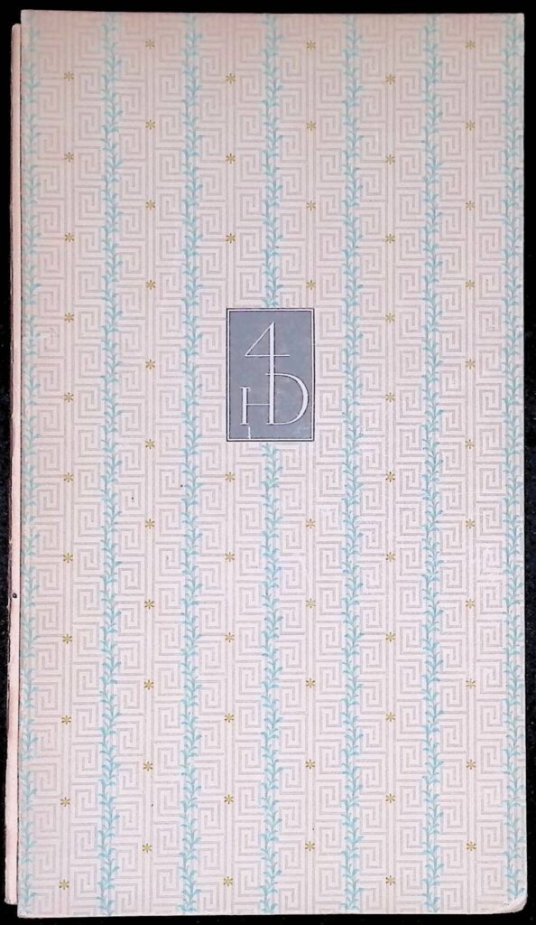 Schrift- und Anwendungsprobe von Werkschriften für den schönen Buchdruck: Monotype, Intertype, Linotype, Typograph. Leipzig: Haag-Drugulin, 1948