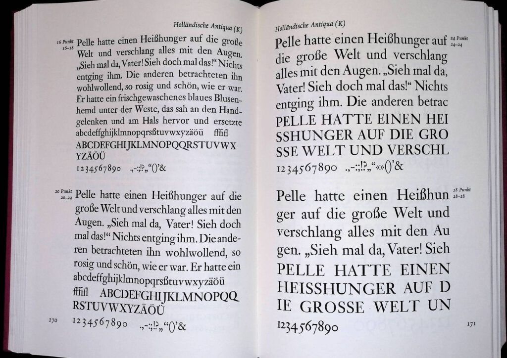 Schriftproben für den Bleisatz. Leipzig: Offizin Andersen Nexö, 1988