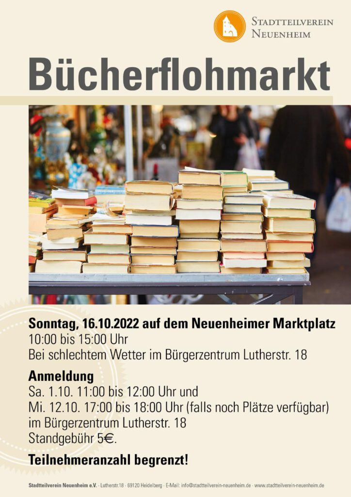 Plakat ›Bücherflohmarkt‹